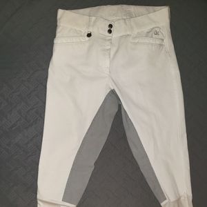 Size 34 OV white full seat dressage show breeches